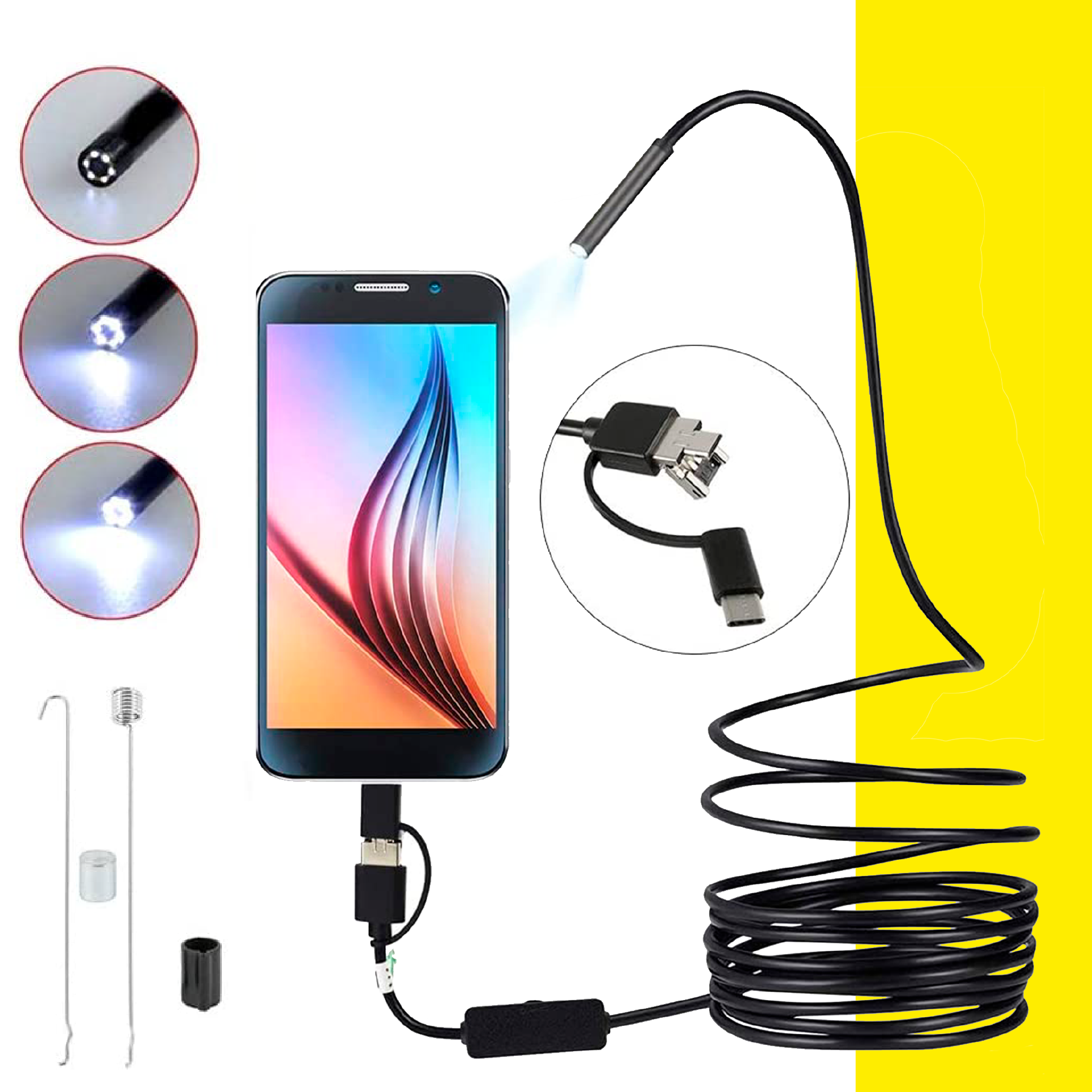 Miniatura 4 de Camara Endoscopio 5 Metros Usb Celular